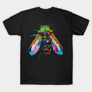 Cicada Colorful Pop Art Design Animal Lover Gift Idea T-Shirt